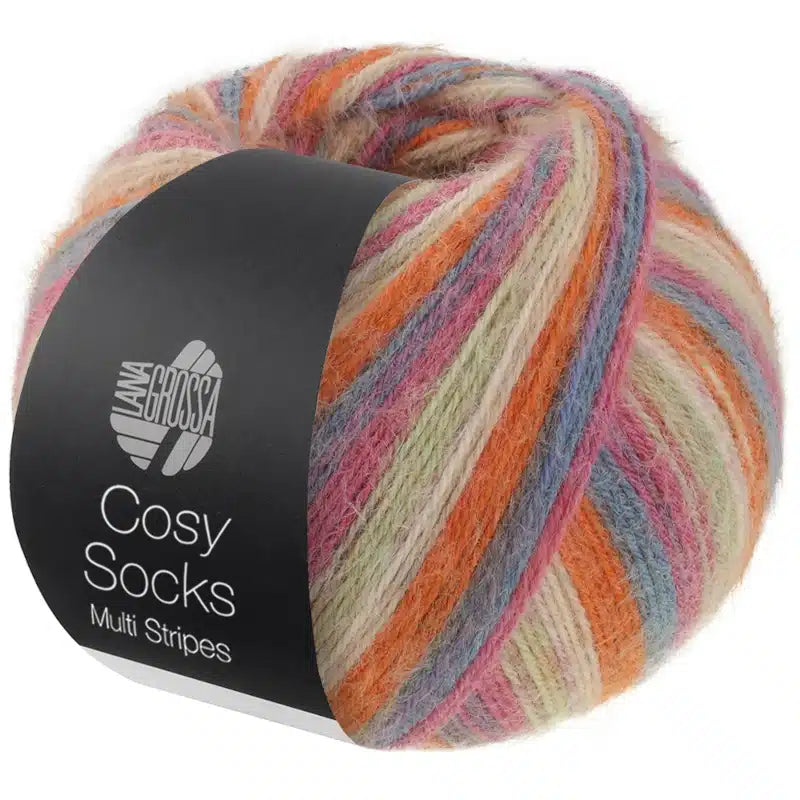 Cosy Socks Multi Stripes - Lana Grossa