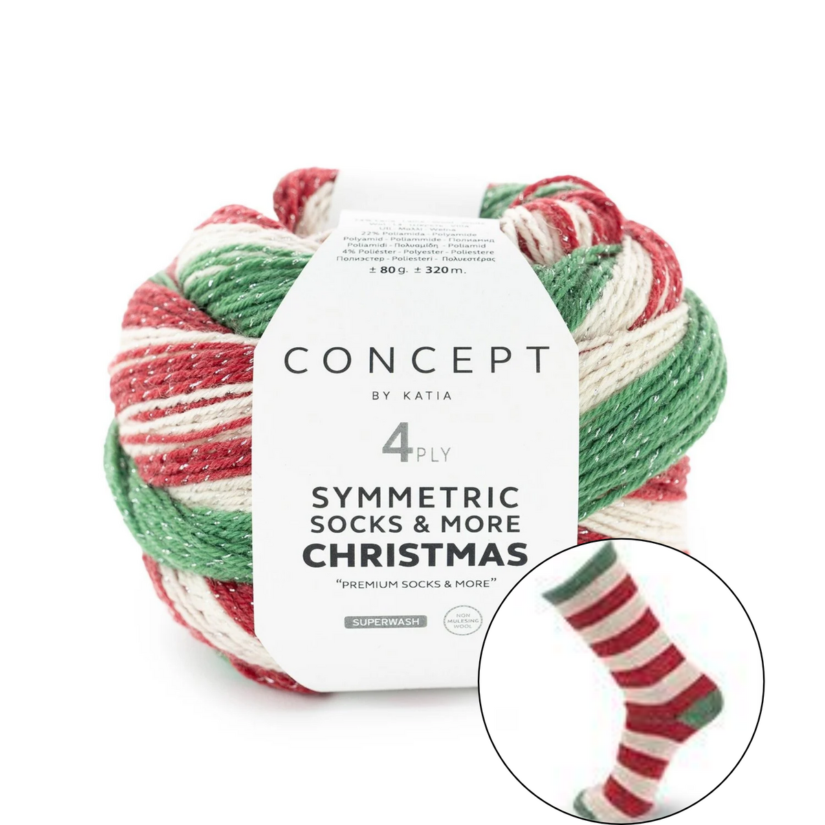 Symmetric socks CHRISTMAS - Katia