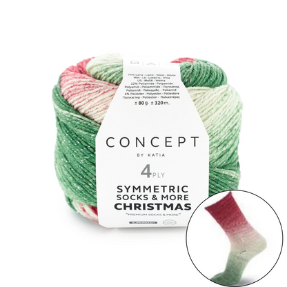 Symmetric socks CHRISTMAS - Katia