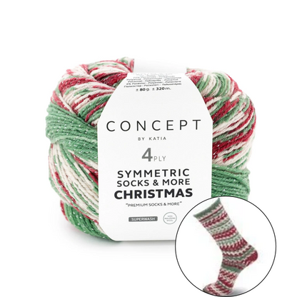 Symmetric socks CHRISTMAS - Katia
