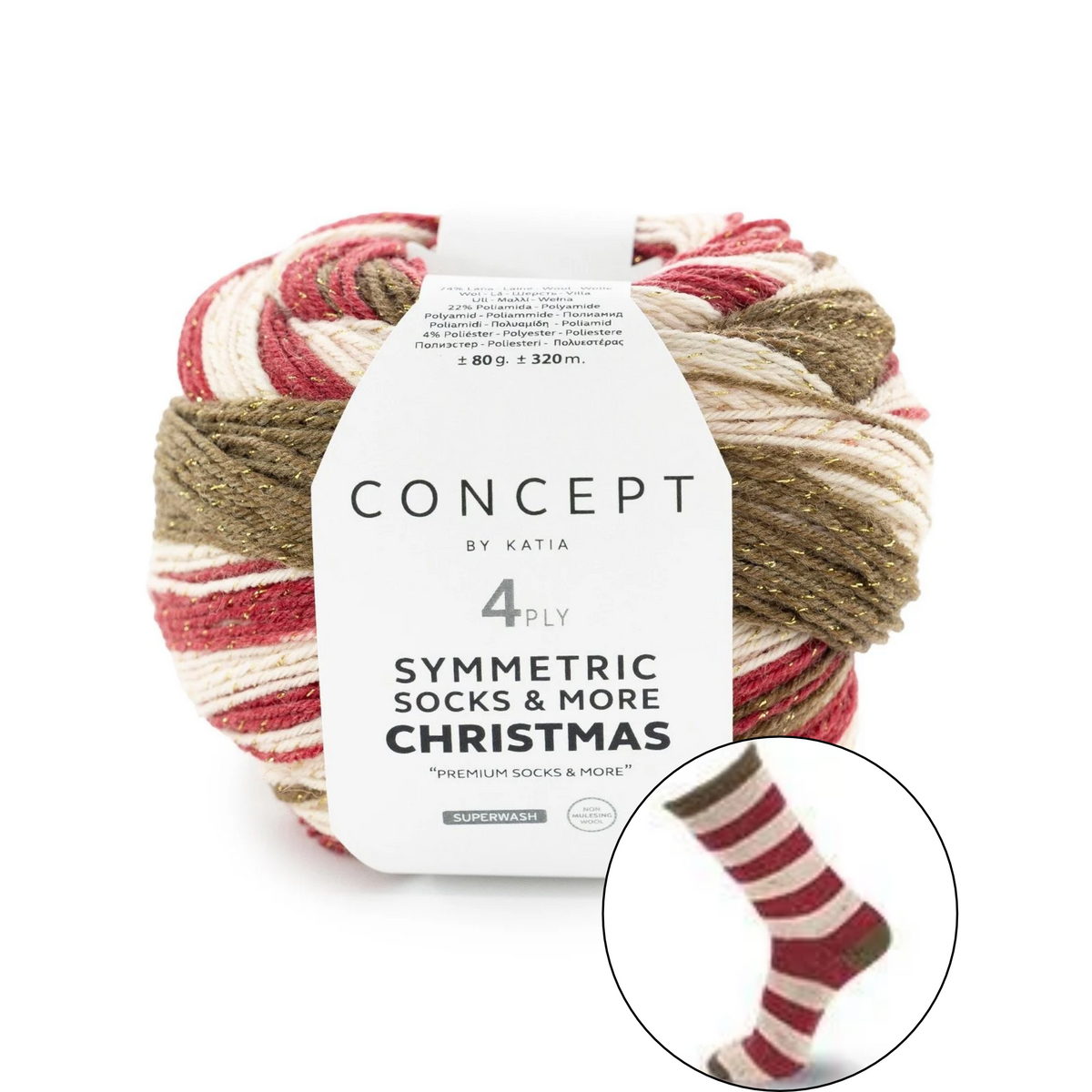 Symmetric socks CHRISTMAS - Katia