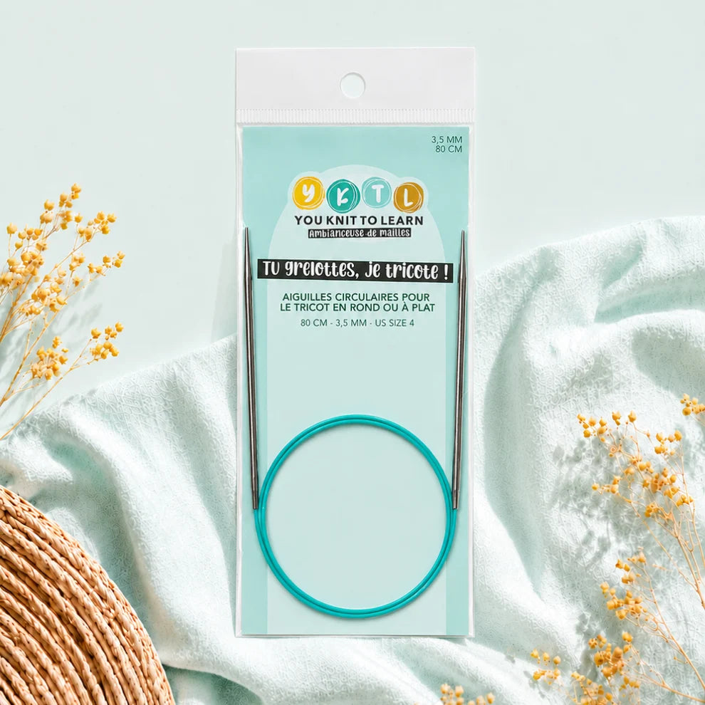 Aiguilles circulaires 80 cm - 3.5 mm - You Knit To Learn