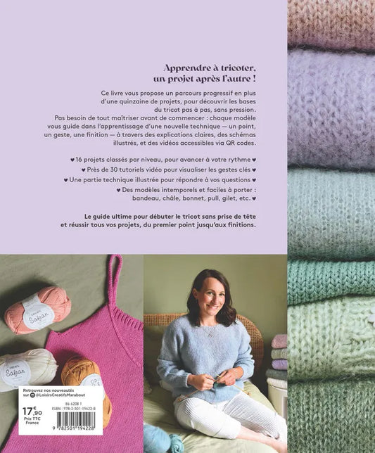 J'apprends à tricoter en 16 projets - Stéphanie Lanni