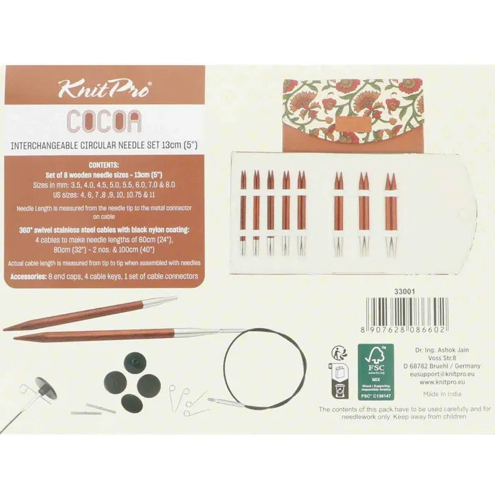 Juego de agujas intercambiables - Cocoa 13 cm (5") - KnitPro