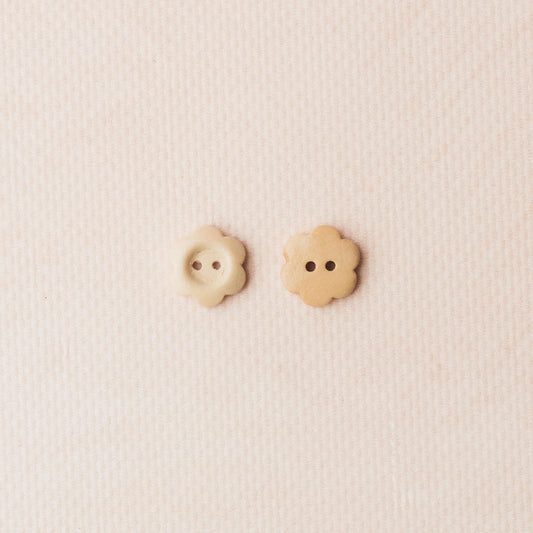 Boutons fleur en bois clair 20 mm - KNITS