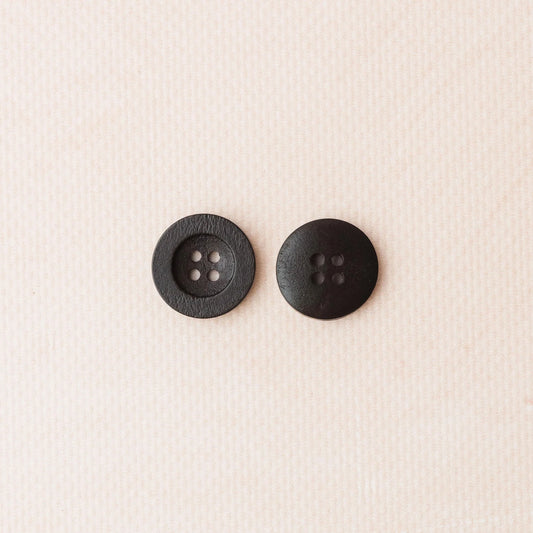 Boutons en bois noir 20 mm - KNITS