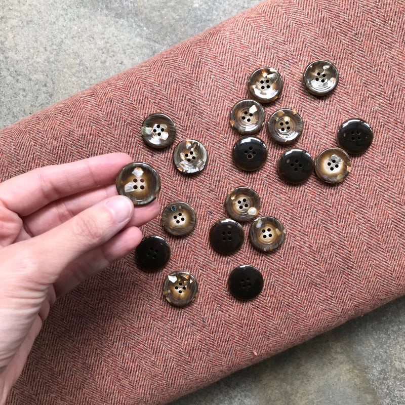 Boutons noirs - 23 mm - Retrosaria Rosa Pomar